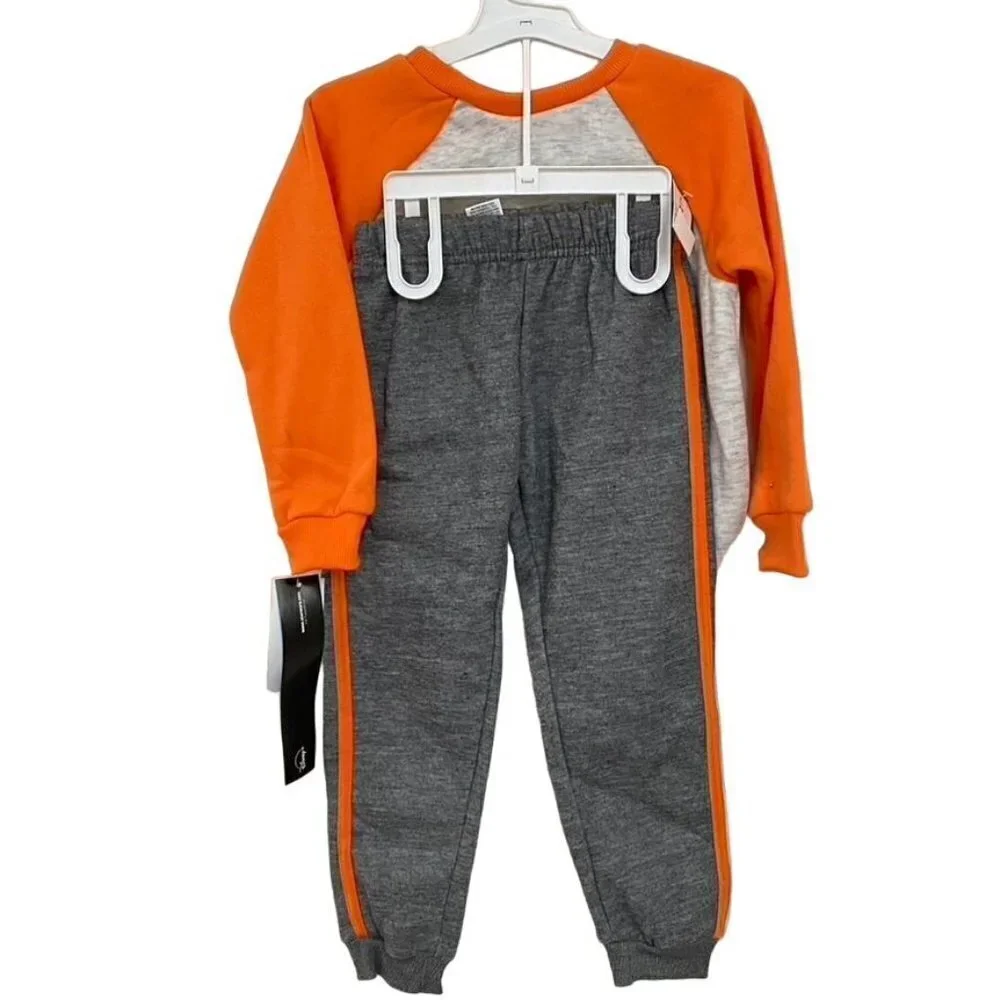 Toddler Boys' Lucasfilm Baby Yoda Top and Bottom Set - Orange 4T